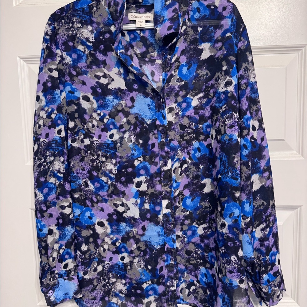 Coldwater Creek Multicolor Button Down Shirt